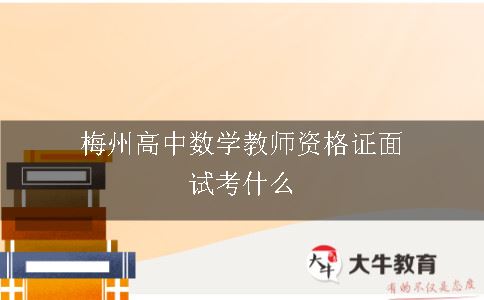 梅州高中数学教师资格证面试考什么