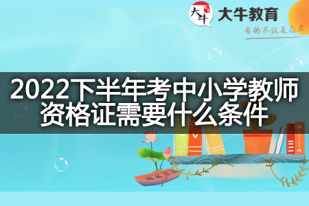 2022下半年考中小学教师资格证