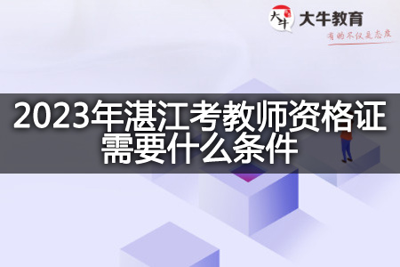 2023年湛江考教师资格证