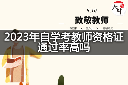 2023年自学考教师资格证通过率