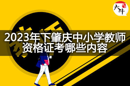 2023下半年肇庆中小学教师资格证