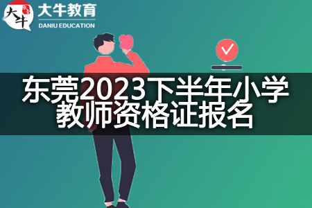 东莞2023下半年小学教师资格证报名