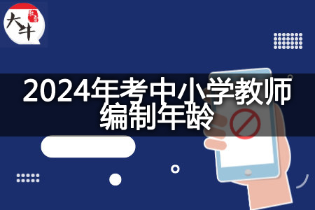 2024年考中小学教师编制年龄