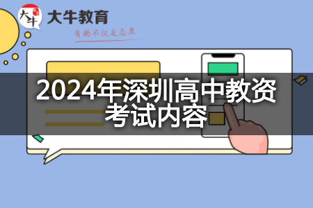 2024年深圳高中教资考试内容