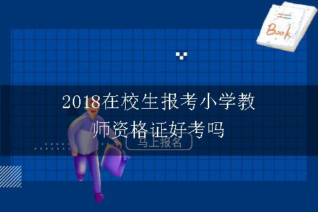 2018在校生报考小学教师资格证好考吗