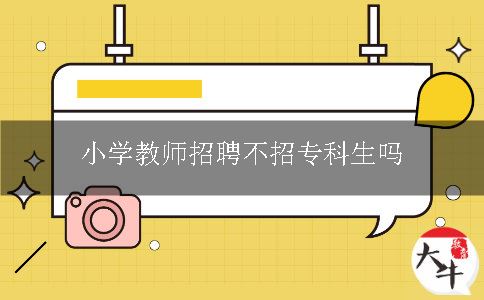 小学教师招聘不招专科生吗