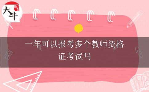 一年可以报考多个教师资格证考试吗