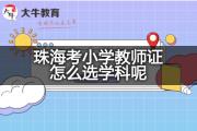 珠海考小学教师证怎么选学科呢？