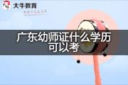 广东幼师证什么学历可以考？