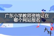 广东小学教师资格证在哪个网站报名？