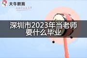 深圳市2023年当老师要什么毕业？