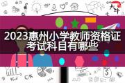 2023惠州小学教师资格证考试科目有哪些？