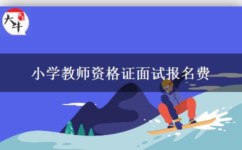 小学教师资格证面试报名费