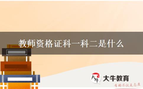 教师资格证科一科二是什么