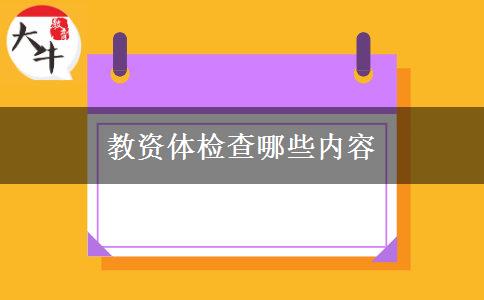 教资体检查哪些内容