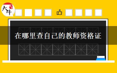 在哪里查自己的教师资格证