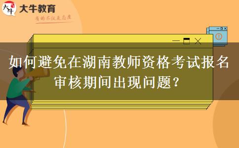 如何避免在湖南教师资格考试报名审核期间出现问题？