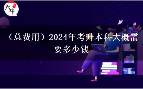 （总费用）2024年考升本科大概需要多少钱