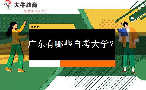 广东有哪些自考大学？