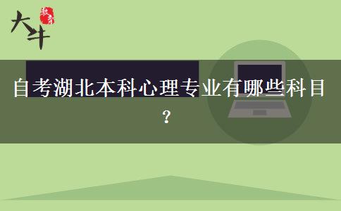 自考湖北本科心理专业有哪些科目？