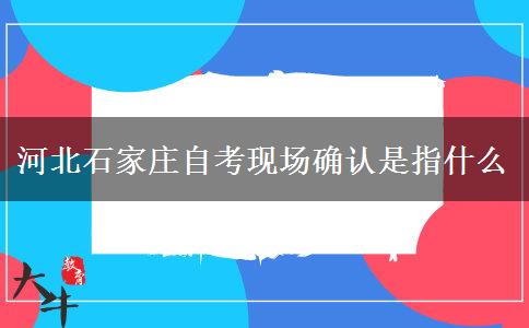 河北石家庄自考现场确认是指什么