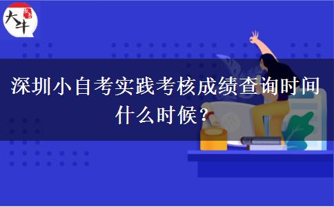 深圳小自考实践考核成绩查询时间什么时候？