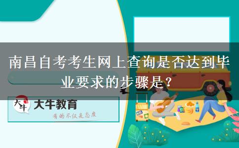 南昌自考考生网上查询是否达到毕业要求的步骤是？