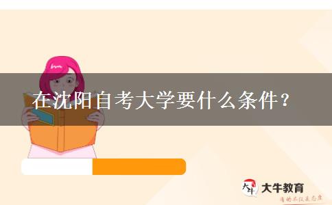 在沈阳自考大学要什么条件？