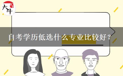 自考学历低选什么专业比较好？