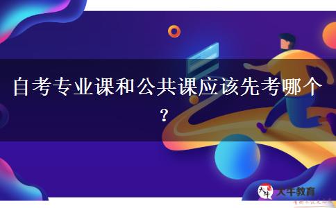 自考专业课和公共课应该先考哪个？