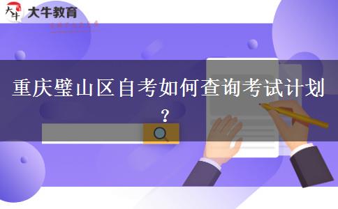 重庆璧山区自考如何查询考试计划？