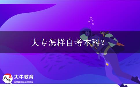 大专怎样自考本科？