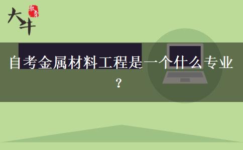 自考金属材料工程是一个什么专业？