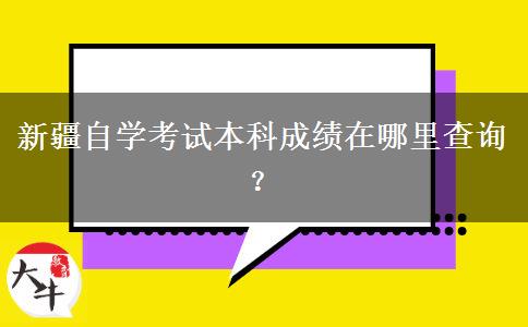 新疆自学考试本科成绩在哪里查询？