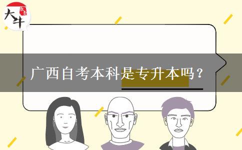 广西自考本科是专升本吗？