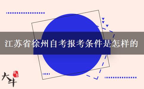 江苏省徐州自考报考条件是怎样的