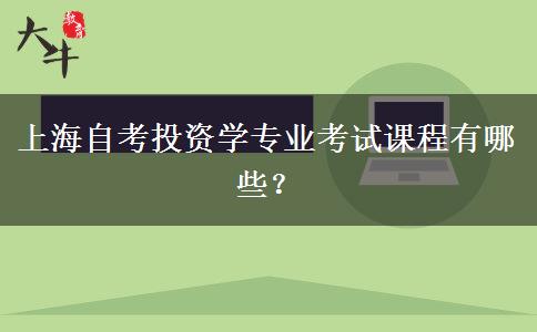 上海自考投资学专业考试课程有哪些？