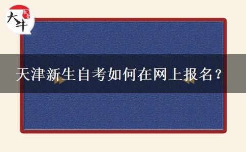 天津新生自考如何在网上报名？