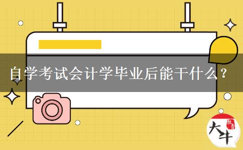 自学考试会计学毕业后能干什么？