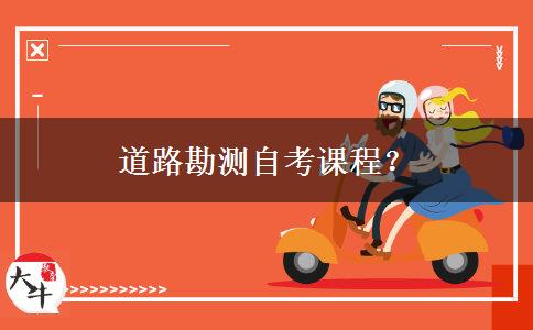 道路勘测自考课程？