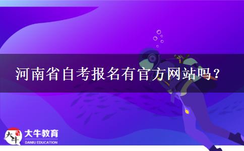 河南省自考报名有官方网站吗？