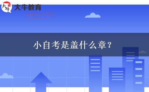 小自考是盖什么章？