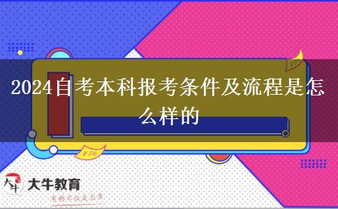 2024自考本科报考条件及流程是怎么样的