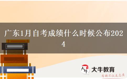 广东1月自考成绩什么时候公布2024