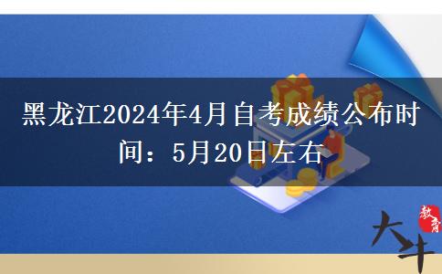 黑龙江2024年4月自考成绩公布时间：5月20日左右