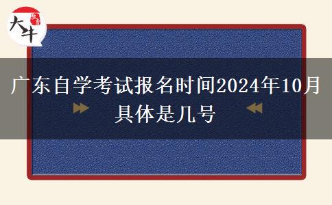 广东自学考试报名时间2024年10月 具体是几号