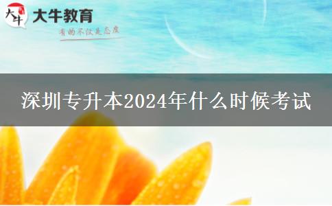 深圳专升本2024年什么时候考试