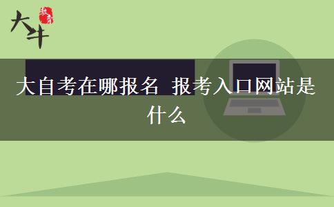 大自考在哪报名 报考入口网站是什么