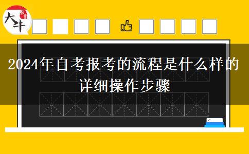 2024年自考报考的流程是什么样的 详细操作步骤