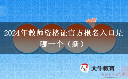 2024年教师资格证官方报名入口是哪一个（新）